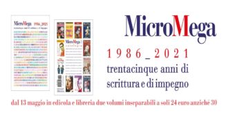 Copertina di MicroMega festeggia i 35 anni con un doppio volume. Flores D’Arcais: “Il mattone non è andato a fondo come avevano profetizzato”