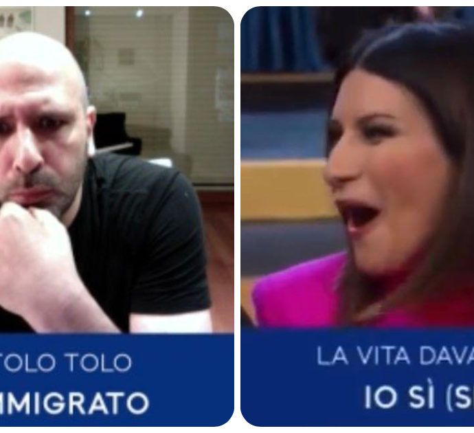 Checco Zalone a Laura Pausini: “C’è rimasta male per il David? Le propongo uno scambio”. Lei replica così