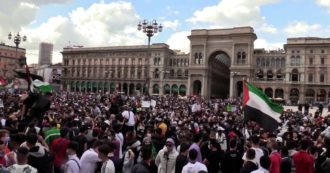 Milano, 3mila persone in piazza Duomo alla manifestazione a sostegno della Palestina