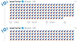 Copertina di Israele, valanga di razzi-emoticon sull’account twitter ufficiale: “Volevano uccidere”. Utenti attaccano: “Voi rubate la terra ai palestinesi”