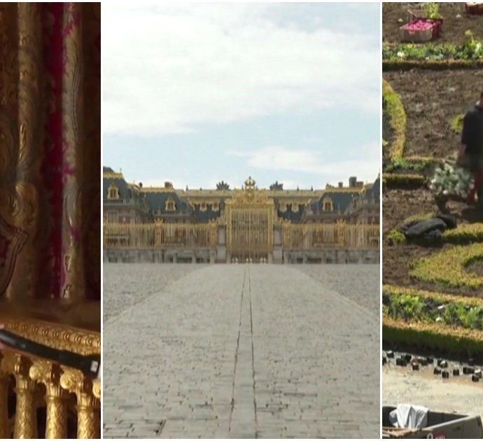 Dal restauro dei marmi alla sistemazione del giardino: la Reggia di Versailles si prepara a riaprire. Le squadre al lavoro – Video