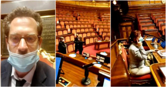 Copertina di Quattro parlamentari di ‘L’Alternativa c’è’ occupano il Senato e dormono in Aula: “Non ci permettono di prendere la parola”
