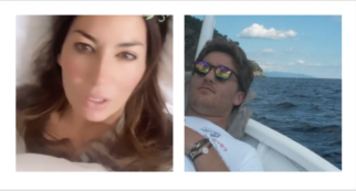 Copertina di Elisabetta Gregoraci e il pilota Stefano Coletti: lui dice di voler “conquistare il cuore di lei”, lei risponde