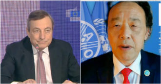 Copertina di La simpatica gaffe del direttore della Fao: ecco come si rivolge a Mario Draghi – Video