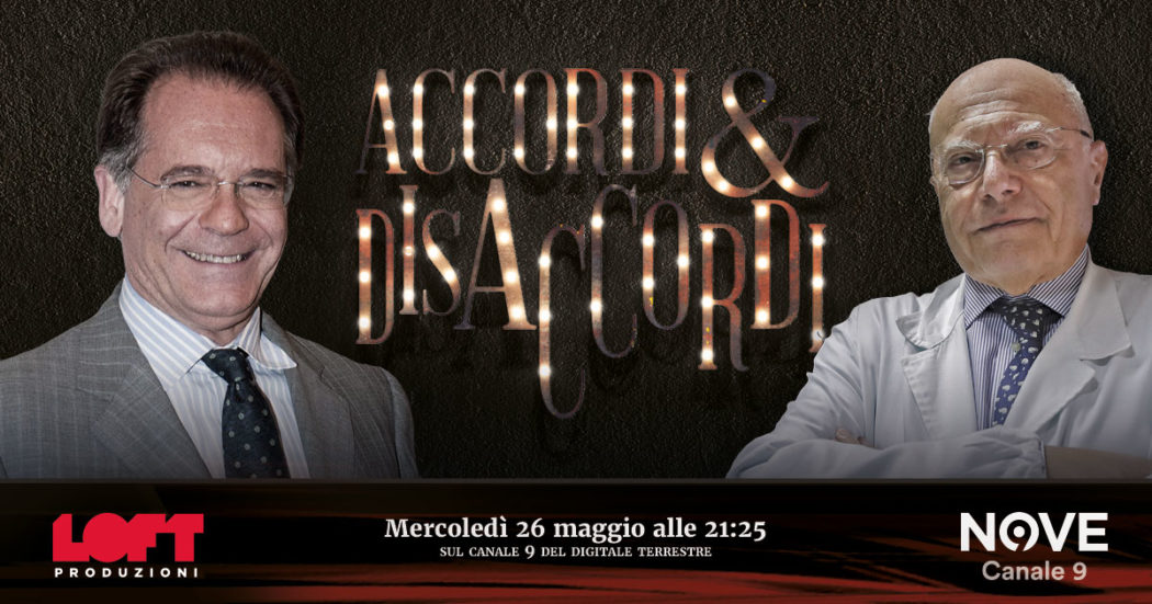 Massimo Galli e Alessandro Cecchi Paone ospiti di Accordi&Disaccordi mercoledì 26 maggio alle 21.25 su Nove. Con Travaglio