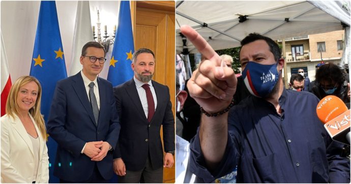 Salvini-Meloni, la lotta per la leadership della destra ora si sposta in Europa. La Lega vuole un maxi gruppo al Parlamento Ue. No di FI