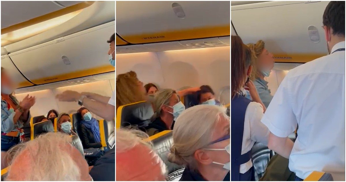 Lite sul volo Ryanair Ibiza-Bergamo, Antonella Clerici: “Spero di non vedere quella donna in tv”. La rabbia dei vip