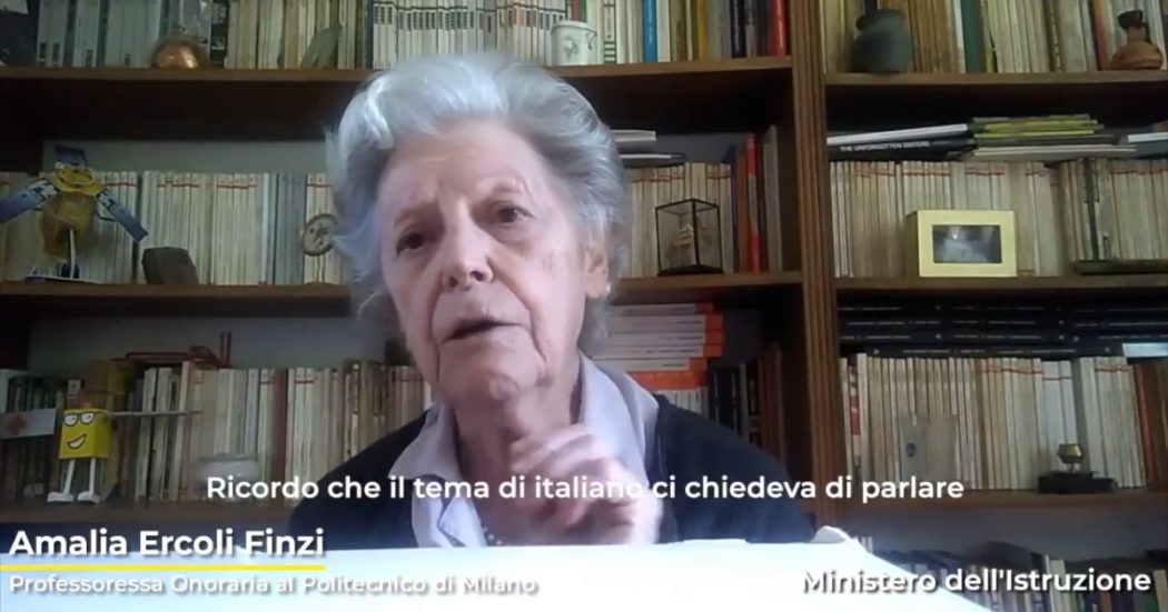 Maturità, Amalia Ercoli Finzi ricorda il suo esame: “Anche noi venivamo da periodo difficile”. E alle ragazze: “Non fatevi limitare dai pregiudizi”