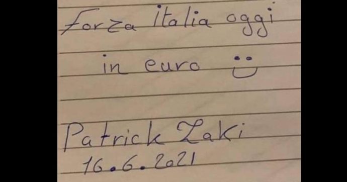 Zaki, dal carcere l’incoraggiamento alla nazionale per la partita contro la Svizzera: “Forza Italia oggi in euro”