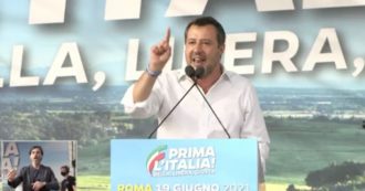 Copertina di Manifestazione Lega a Roma, Salvini al centro destra: “No egoismi, mettiamoci insieme. Sono sicuro che riuscirò nella federazione”