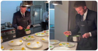 Copertina di David Beckham in cucina insieme allo chef stellato Massimo Bottura: ecco cosa hanno combinato
