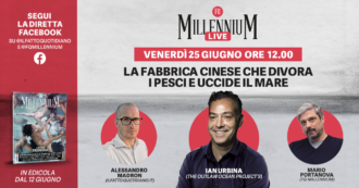 Copertina di Millennium Live: la fabbrica cinese che divora i pesci e uccide il mare, in diretta con Mario Portanova e Ian Urbina