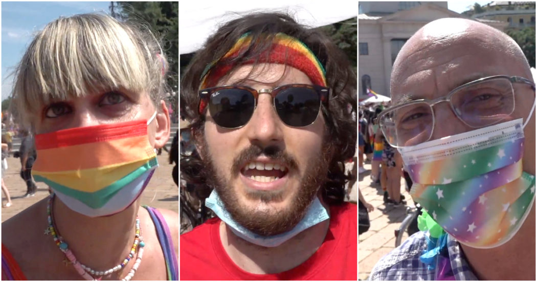 Milano Pride, la piazza in sostegno del ddl Zan: “Legge di civiltà, chi non si espone è complice” – Video