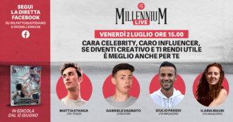 Copertina di Millennium Live, la diretta con Mattia Stanga e Gabriele Vagnato: “Cara celebrity, Caro influencer, se diventi creativo e ti rendi utile è meglio anche per te”