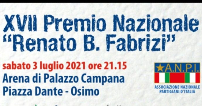 A Osimo i riconoscimenti dell’Associazione nazionale partigiani “Renato Benedetto Fabrizi”: tra i premiati anche Alex Corlazzoli