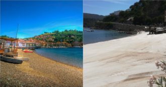 Copertina di Isola d’Elba, il Comune usa la sabbia di Stintino per il ripascimento e la “Spiaggia Rossa” ora è bianca. La protesta di Legambiente