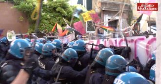 Copertina di Venezia, tensione al G20. Un gruppo di manifestanti ha tentato di violare la zona rossa ed è stato fermato dalla polizia: il video