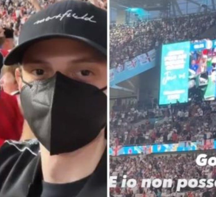Fabio Rovazzi infiltrato a Wembley tra i tifosi dell’Inghilterra: “Se avessi esultato sarei stato un uomo morto”