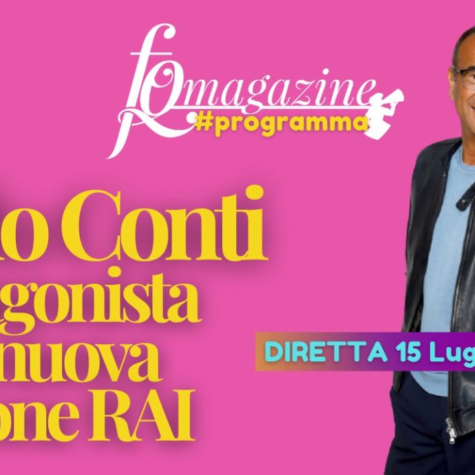 Carlo Conti protagonista della nuova stagione televisiva Rai in diretta Facebook con Claudia Rossi e Andrea Conti