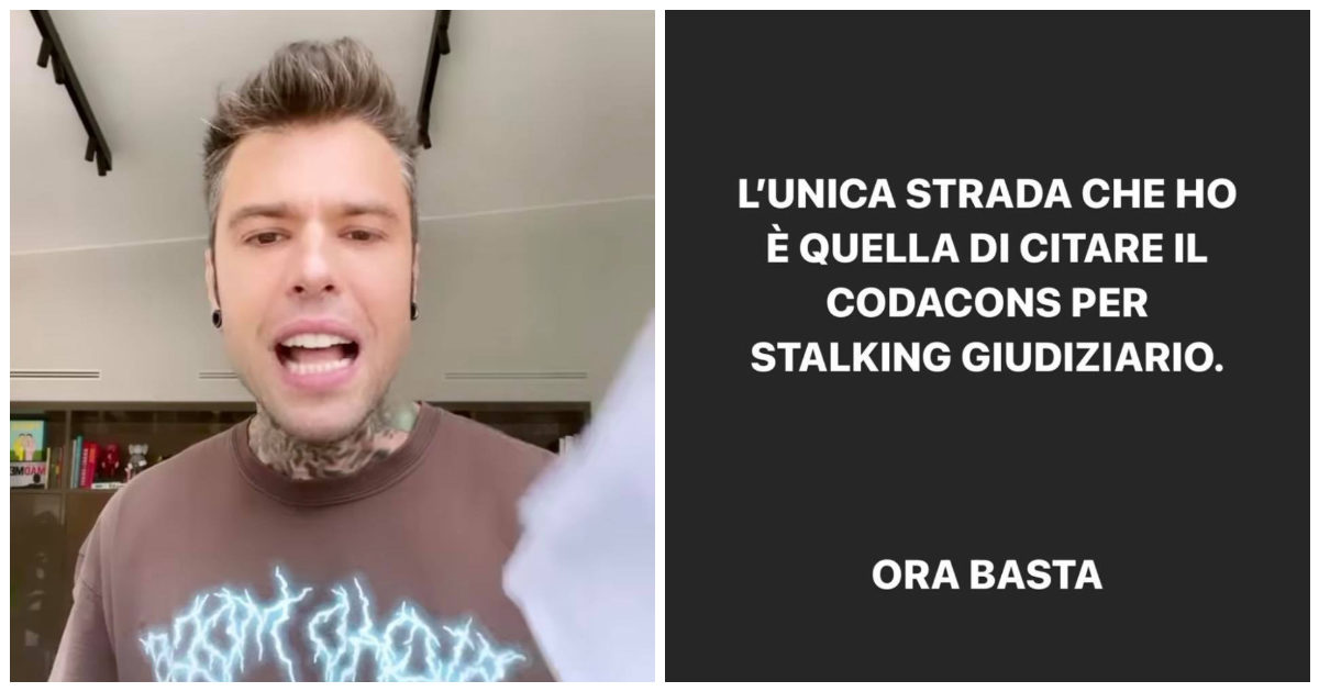 Fedez: “Citerò il Codacons per stalking giudiziario”. Ecco di cosa si tratta