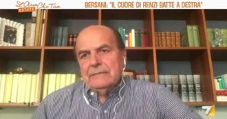 Copertina di Bersani a La7: “Renzi sta andando dove lo porta il cuore, cioè in un centro che sta con la destra. C’è un palese fidanzamento tra lui e Salvini”