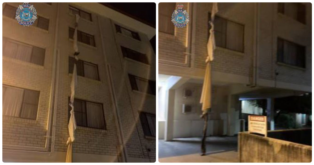 Fugge dal Covid hotel utilizzando un lenzuolo: “Si è arrampicato dalla finestra”. Il racconto della polizia australiana