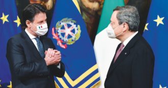 Copertina di Draghi-Conte, telefonata tra il premier e il leader M5s: faccia a faccia fissato per lunedì