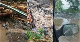 Copertina di Frana nel Comasco, investito il paese di Blevio: fango e detriti per le strade, evacuate alcune famiglie. Isolate due frazioni a monte