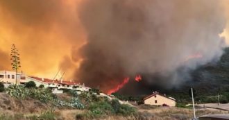 Copertina di Incendi in Sardegna, vasto rogo nell’Oristanese: “In fumo 10mila ettari di territorio”. Fiamme alte e persone in strada a Porto Alabe