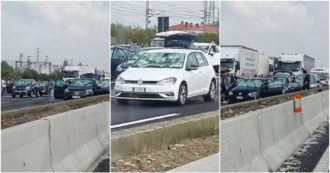Copertina di Tempesta di grandine in autostrada: centinaia di auto danneggiate, chiuso il tratto tra Parma e Fiorenzuola – Video