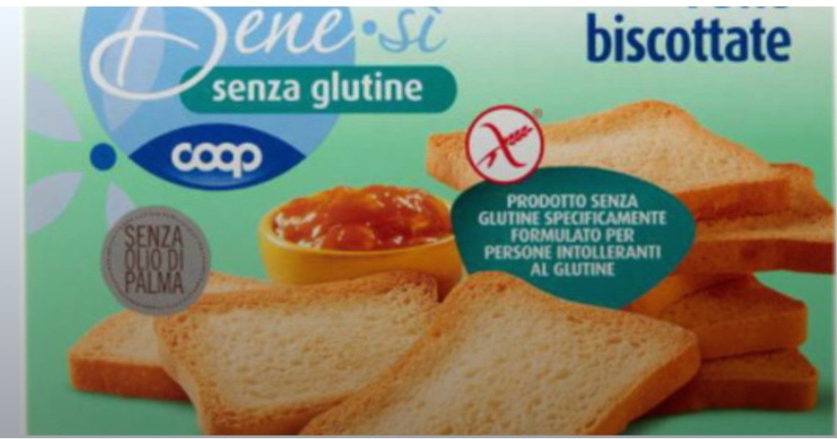 Fette biscottate senza glutine Coop ritirate dal mercato: “Presenza di ossido di etilene superiore al limite”. Ecco il lotto interessato