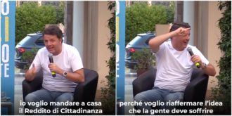 Copertina di Reddito di cittadinanza, Renzi insiste col referendum: “No ai sussidi, bisogna sudare”. E su Twitter spopola l’hashtag #Renzifaischifo