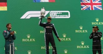 Copertina di Formula 1, Ocon vince il Gp Ungheria dopo l’incidente-strike di Bottas e Stroll. Hamilton terzo ma torna in vetta al mondiale