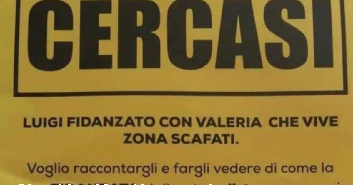 “A.A.A Cercasi Luigi, fidanzato con Valeria… vorrei fargli vedere come…”: il volantino diffuso a Scafati