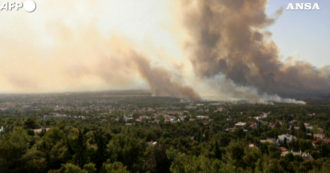 Copertina di Incendi ad Atene, la città assediata da 81 roghi. Le autorità: “Non uscite di casa” – Video