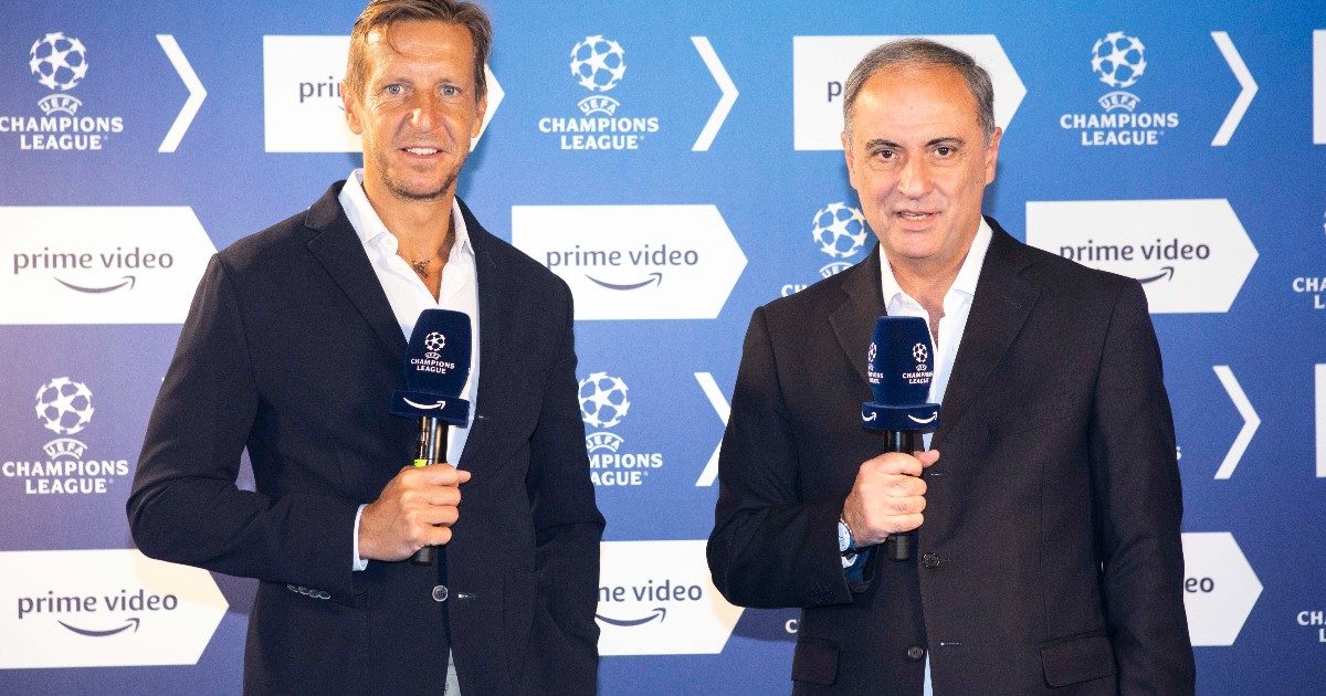 Champions League e Supercoppa Uefa ora su Amazon Prime Video con le telecronache di Sandro Piccinini e Massimo Ambrosini
