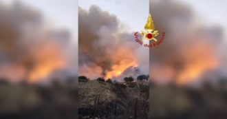 Copertina di Il sud brucia, otto Canadair dei vigili del fuoco in azione tra Sicilia e Calabria: evacuate diverse abitazioni (video)