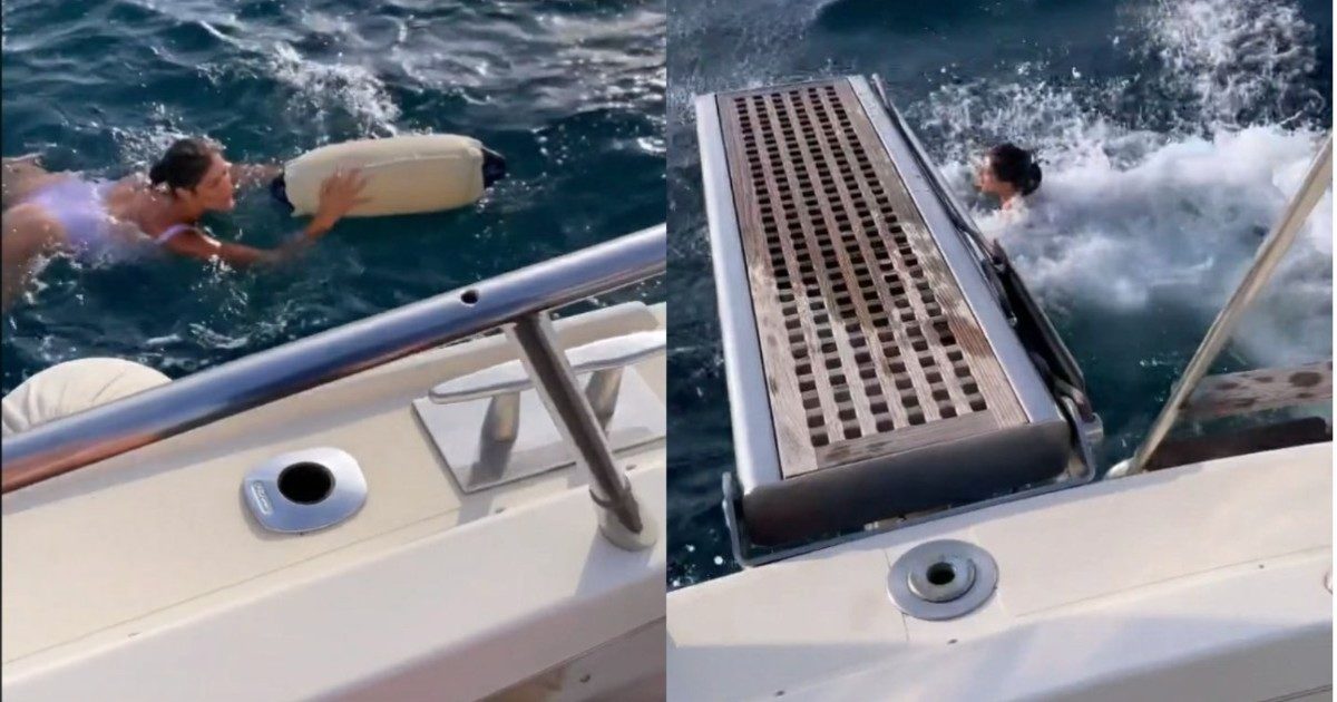 Elisa Isoardi, lo yacht ha un problema e lei si tuffa tra le onde per risolverlo: “Stava andando al largo…”
