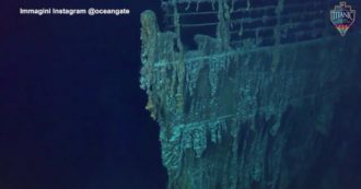 Copertina di A 3800 metri di profondità insieme al Titanic: le immagini subacquee della missione dedicata al transatlantico che rischia di scomparire – Video