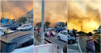 Copertina di Incendio a Otranto, turisti in fuga da spiagge e case: le fiamme nel centro di Porto Badisco – Video