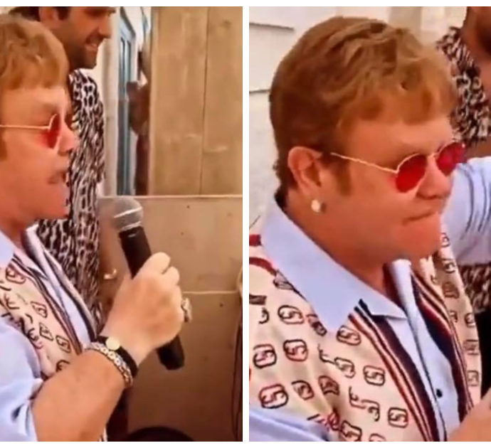 Elton John, mini-concerto a sorpresa in un ristorante di Cannes. Il video diventa virale