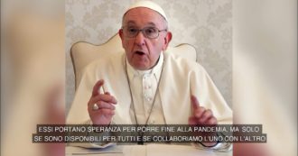 Papa Francesco: “Vaccinarsi contro il Covid è un atto d’amore per se stessi e per tutti i popoli. Un modo di promuovere il bene comune”