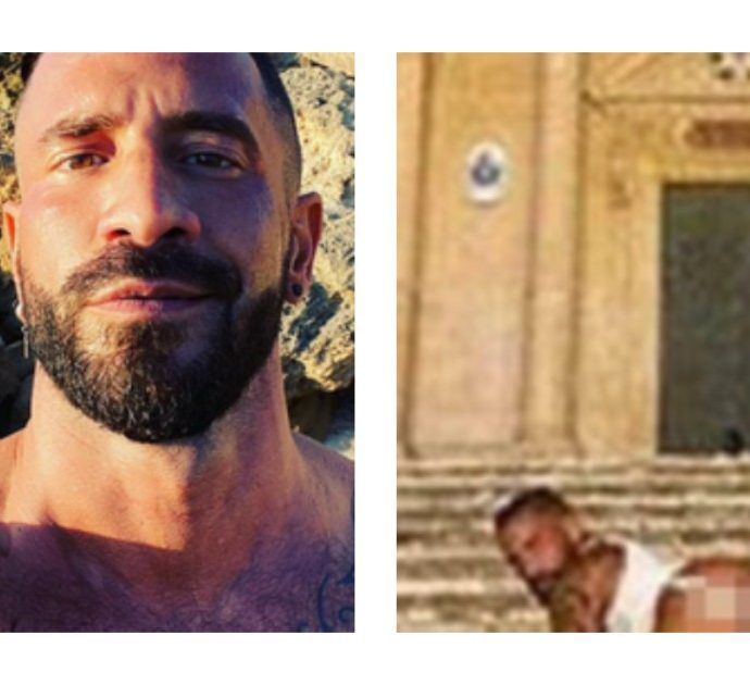 Fabrizio Santamaria, l’attore hard che si è fotografato nudo davanti alla cattedrale di Noto: “Ora sono consacrato nel porno”