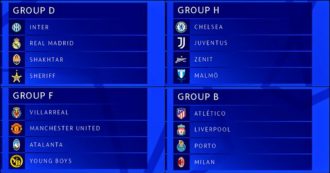 Copertina di Sorteggi Champions League, ecco i gironi: l’Inter pesca il Real, la Juve col Chelsea, per il Milan Liverpool e Atletico. Atalanta-United
