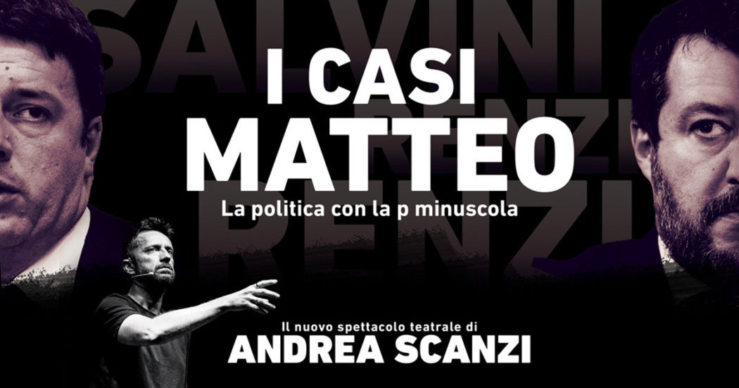 I casi Matteo, le date del nuovo spettacolo di Andrea Scanzi
