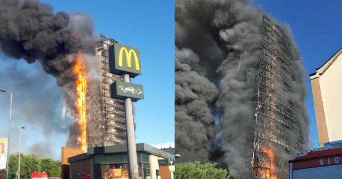Milano, incendio in un palazzo di 15 piani della periferia Sud. Il sindaco Sala: “Per ora non abbiamo notizia di vittime”