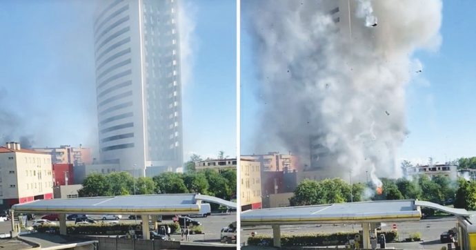 Copertina di Milano, il video del vortice di fuoco e cenere. Mahmood: “Qui in molti hanno perso tutto”