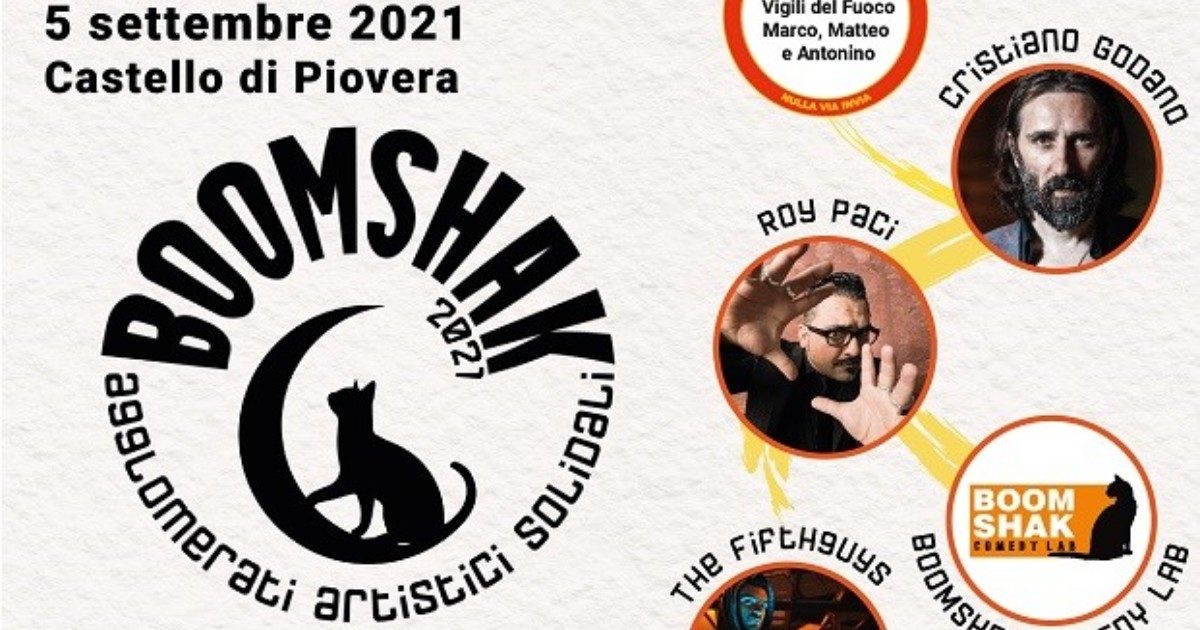 Roy Paci, Cristiano Godano dei Marlene Kuntz e Maurizio Lastrico all’evento benefico “Boomshak” a favore dei malati di distrofia muscolare