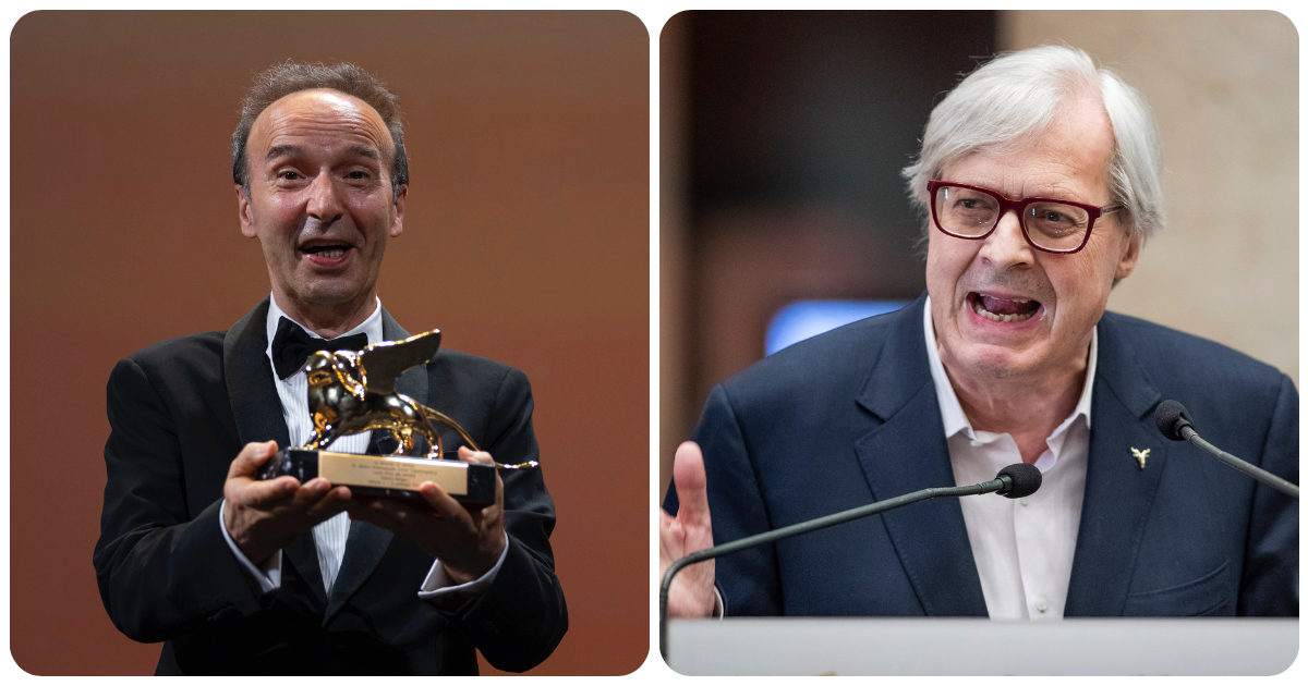 Vittorio Sgarbi attacca Roberto Benigni: “La frase dedicata alla moglie? Ecco da chi l’ha scopiazzata. Sei un grande ‘Pinocchio'”