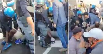 Copertina di Milano, tensione con la polizia al presidio degli operai della logistica a Pozzuolo Martesana: gli agenti spostano di peso i lavoratori – Video